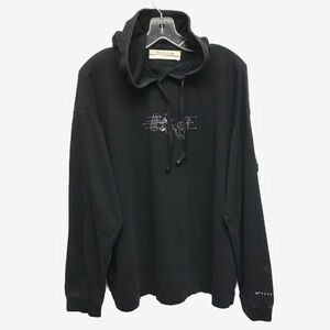 1017 ALYX 9sM Men’s Black Hooded Long Sleeve T-Shirt Size M